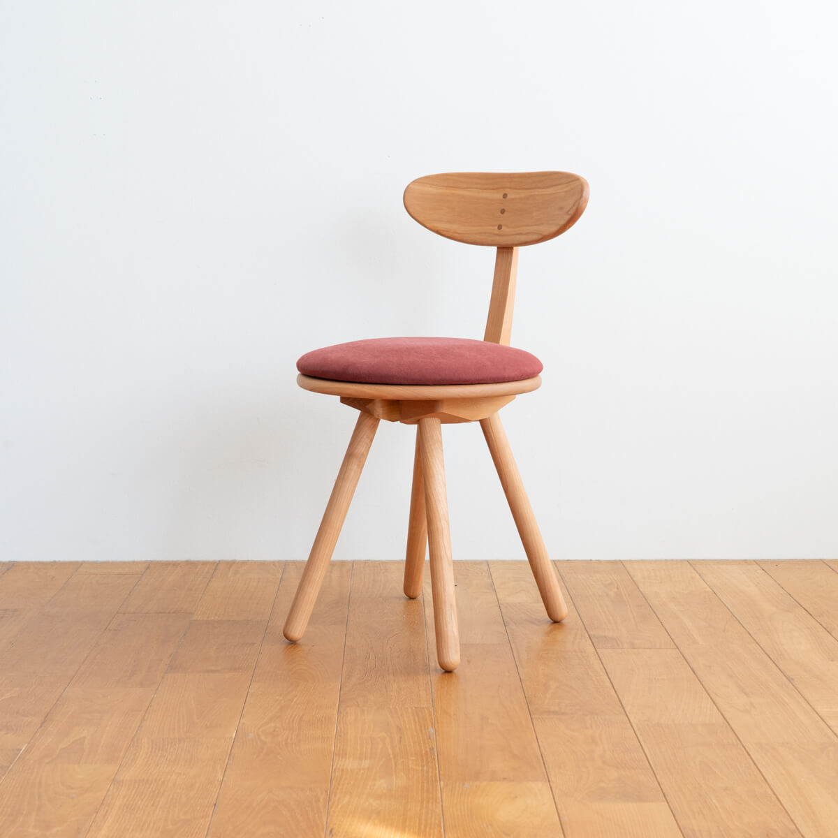 【アウトレット】ES Side Chair チェリー / 生地：ヴィンテージキャンバス（ワイン）※旧タイプ