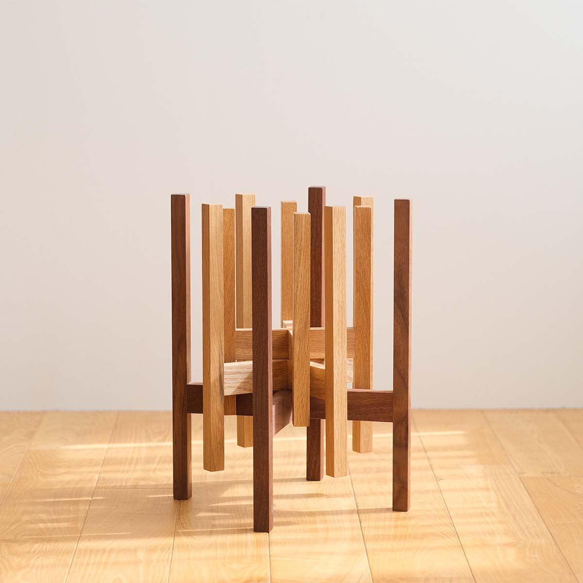 冬の部屋にリズムを生む、高低差のあるグリーンの演出